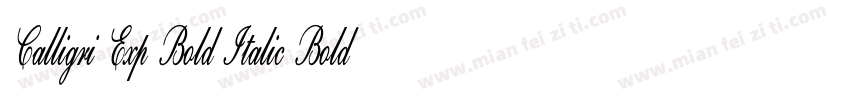 Calligri Exp Bold Italic Bold Itali字体转换